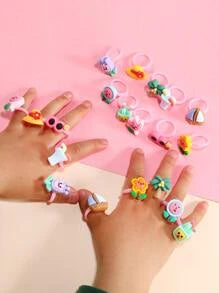 Kids flower ring (20piece)