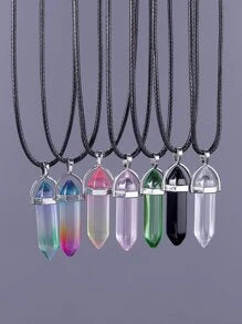 Glass charm necklace