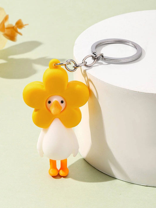 Flower Duck Keychain