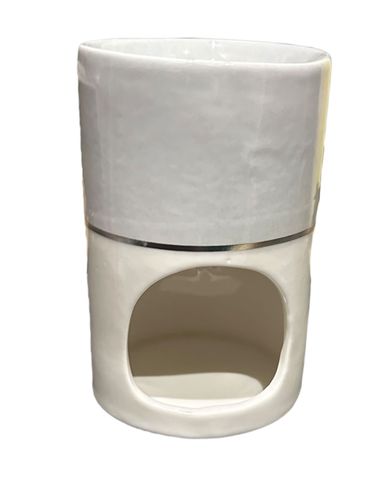 Grey and White Wax Burner