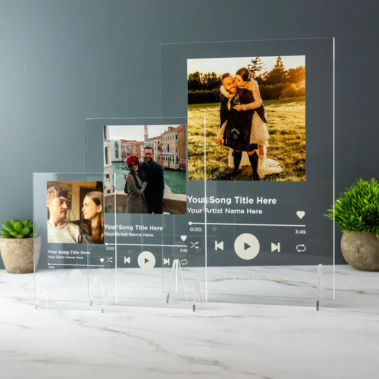 A4 Personalised Song Plaque with Stand/Frame